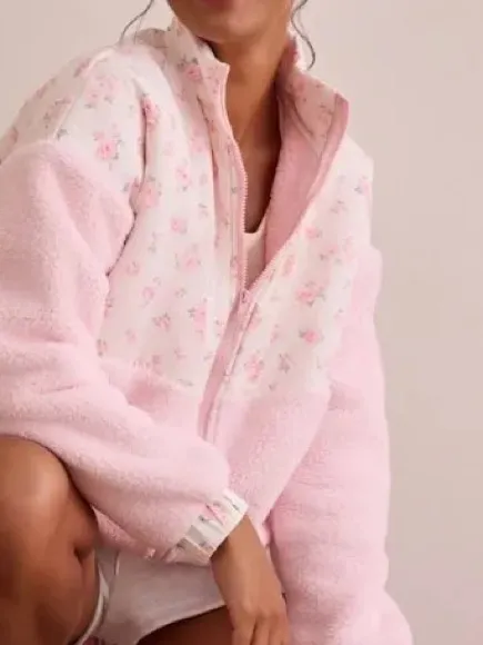 Altar’d State Wildflower Sherpa Zip Up - Image 2
