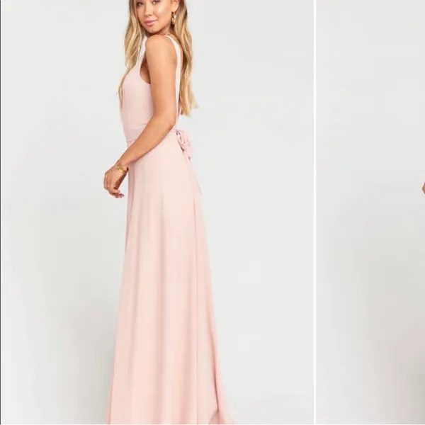 Show Me Your MuMu Jenn Maxi Dress Dusty Blush Pink Small - Image 15