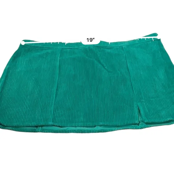 Aerie Corduroy Green‎ Micro Side Zip Mini Skirt Sz XL NEW - Image 6