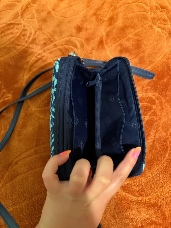 Vera Bradley Bag Shoulder Quilted Blue - Image 9