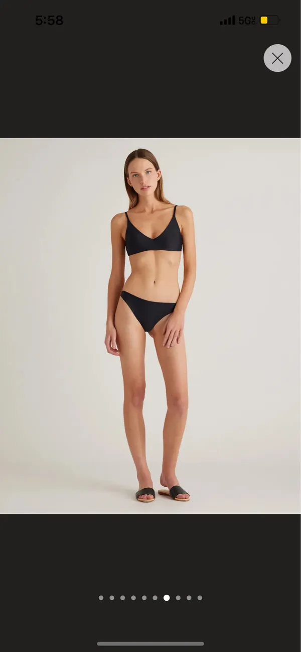 New Quince Italian V-neck Bikini Top Size Small - Image 6