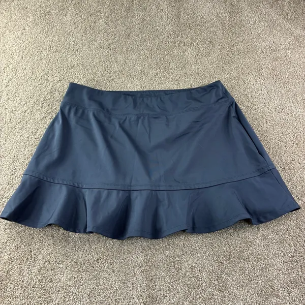 Tommy Bahama Golf Skort Women XL Blue Ruffle Hem Active Athletic Tennis‎ Skirt - Image 7