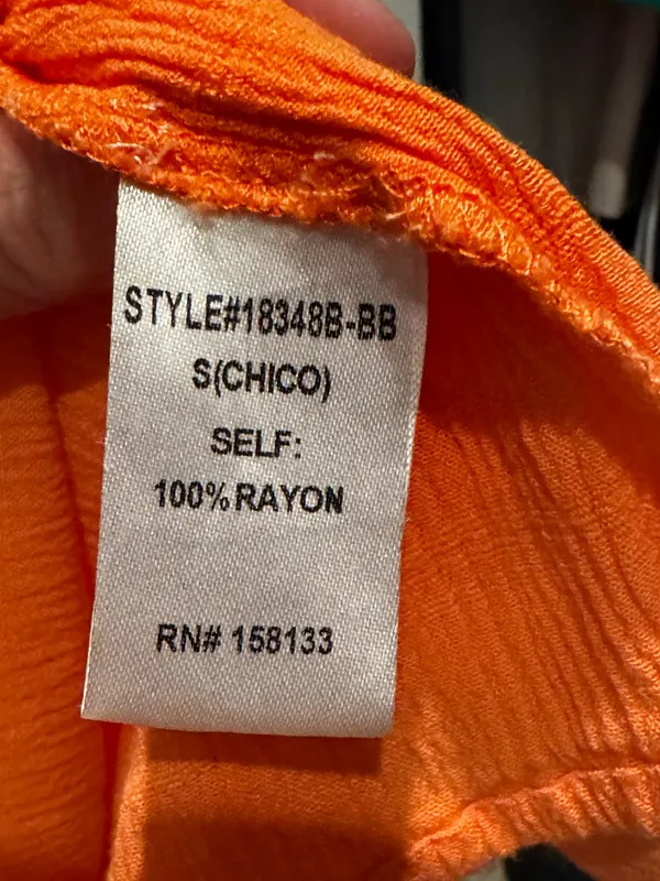 Sunset Boho Flutter Top 🧡 Orange - Image 3