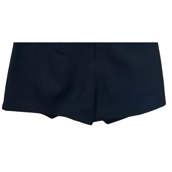 Zara Symmetrical Wrap Style Envelope City Skort Pockets Back Zipper S Black - Image 11