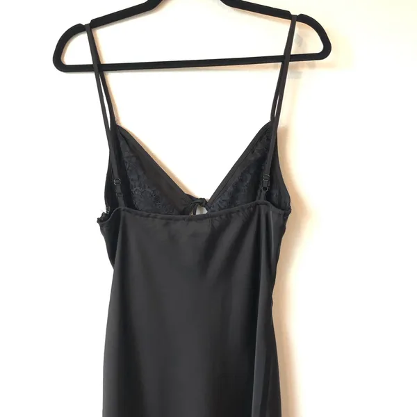 Black Hello Molly Black Ultimate Love Satin Slip Maxi Dress Size US 8 - Image 9