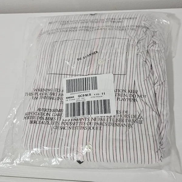 Victoria's Secret Modal Striped Button-Down Pajama Set - Pink/White - Size M - Image 8