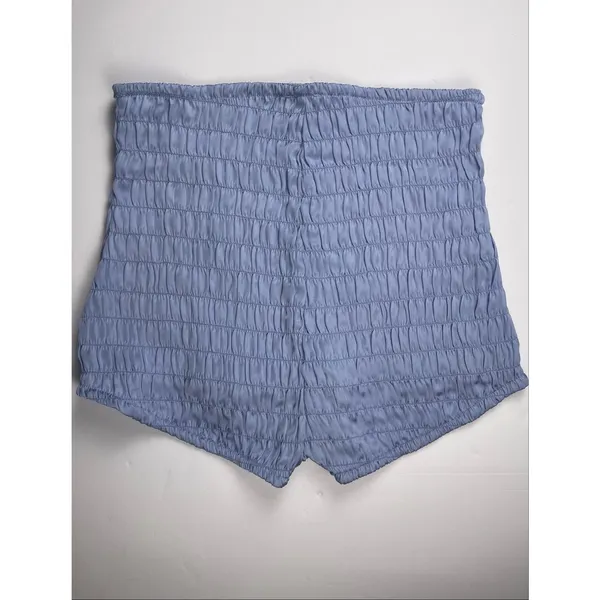 Intimately Free People women’s Ruched High Waist Micro Shorts size S Blue New - Image 3