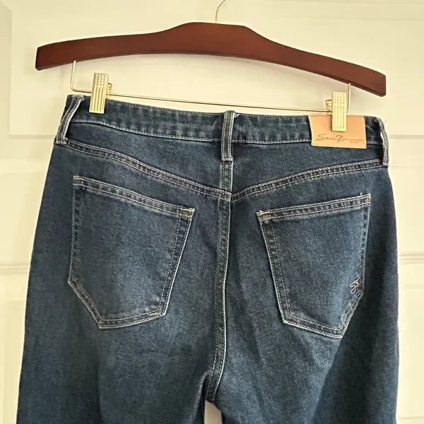 Seven7 Slim Straight Jeans Dark Blue Size 4 - Image 8