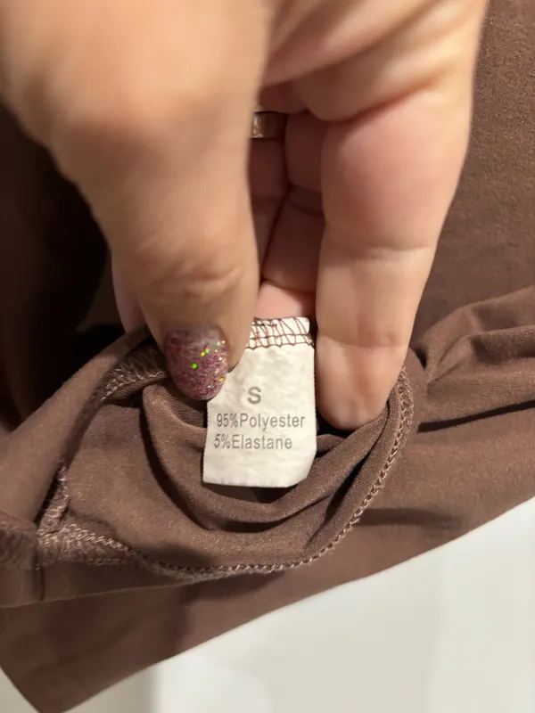 Brown long sleeve shirt, Sz S - Image 3