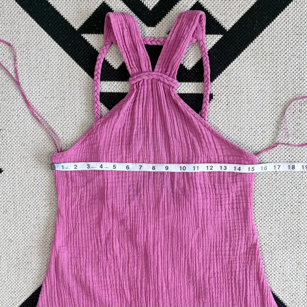 Anthropologie Braided Halter Mini Dress in Pink XS - Image 10