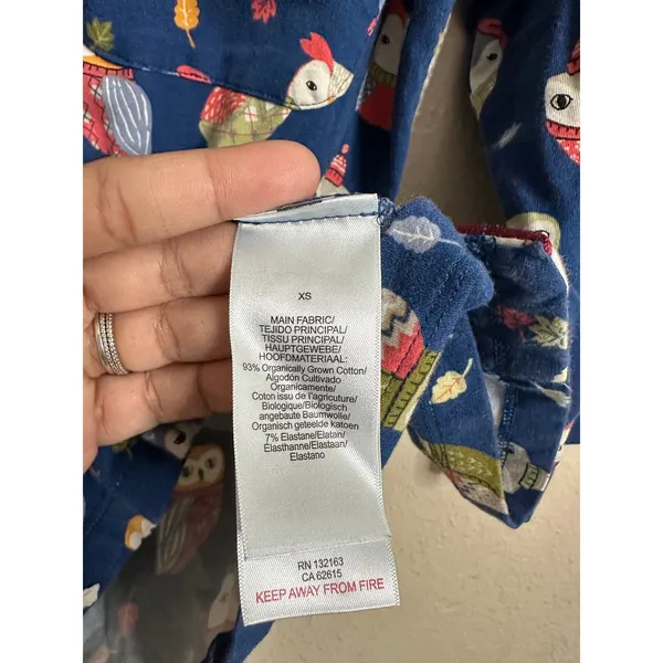 Bedhead Pajamas Autumn Owls Classic Stretch Jersey Pajama Set Womans XS - Image 10