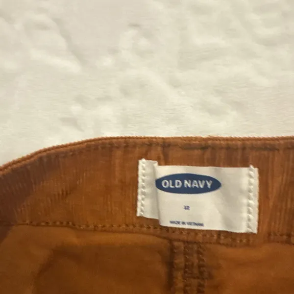 Old Navy Skirt Women 12 Brown Corduroy Cotton Stretch Zip - Image 8