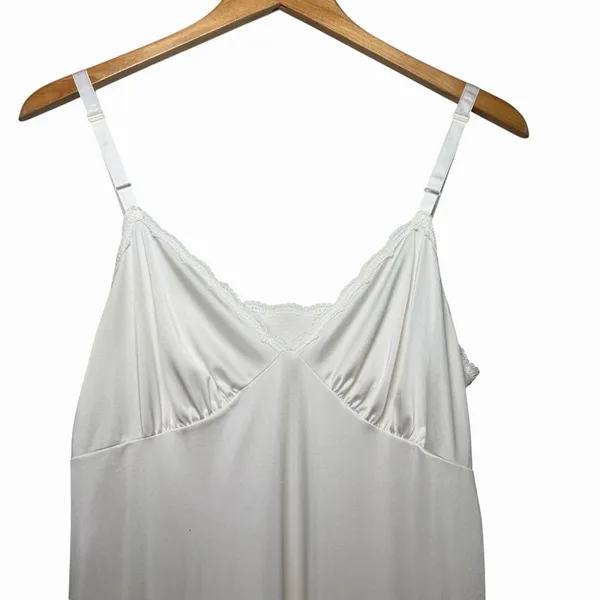 Vintage Ivory Lace Satin Slip Dress Size 36 Coquette‎ Romantic Bridal Lingerie - Image 5