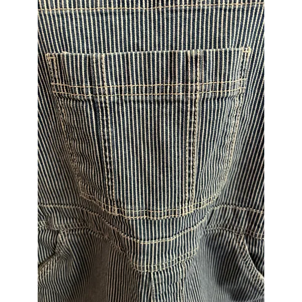 Universal Threads Railroad Stripe Denim Shortalls Overalls Size 4 - Image 5