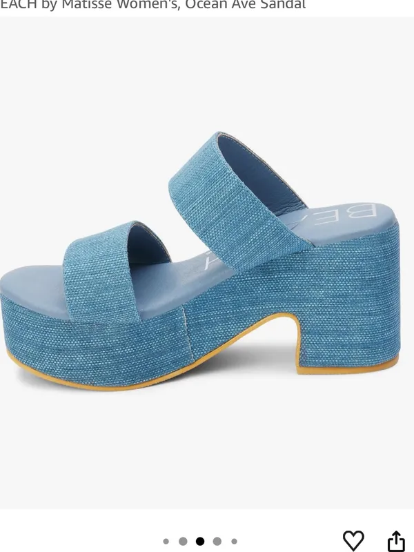 New in Box Matisse Beach Ocean Avenue Denim Sandals Sz 8 - Image 4