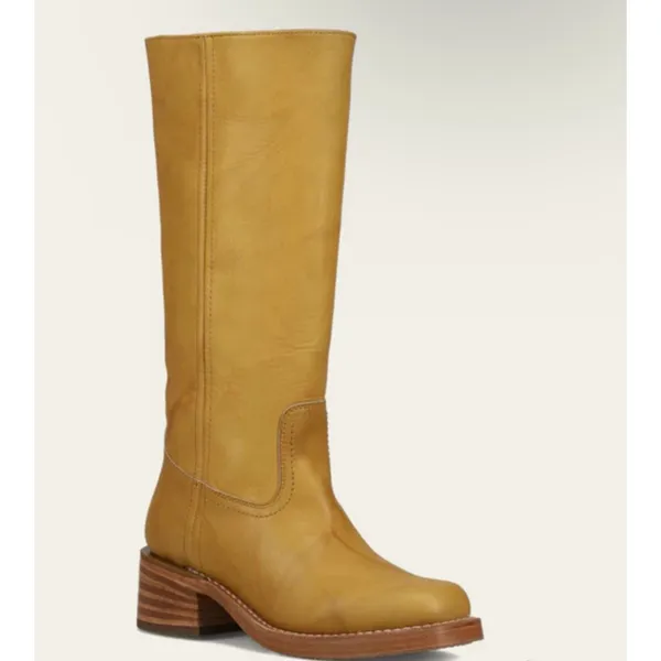 FRYE campus 14L Leather Boots in banana NEW - Image 3