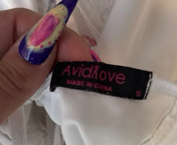 Avidlove White cross up mini dress - Image 4