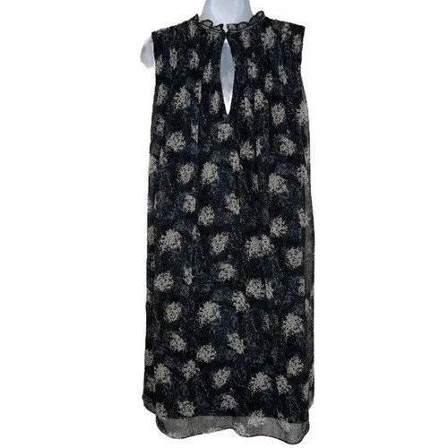 🆕 JOIE Limited Edition‎ Blue Baltic Print Smocked High Neck Dress NWOT Size L - Image 5