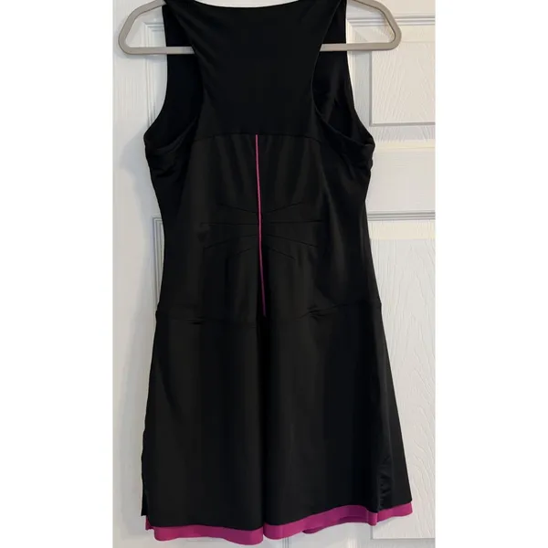 NIKE Serena Williams Tennis Dress Black/Magenta‎ Built in Bra Limited Edition S - Image 4