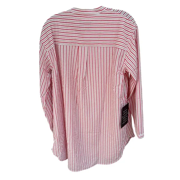 Tuckernuck Strawberry Stripe Shirt Dress Bodie Mini Vacation Red Medium NEW - Image 3