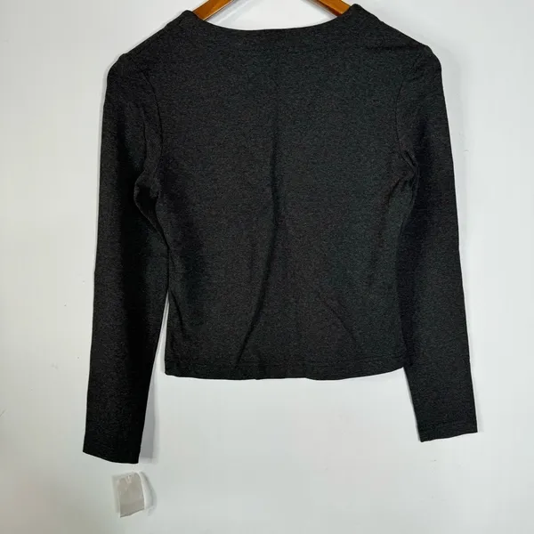 ABS by Allen Schwartz Front Zip Long‎ Sleeve Top Size Small Petite - Image 2