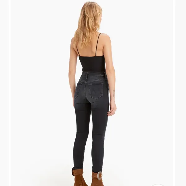Mother High Waisted Looker Skinny Jeans in Coffee, Tea, Or Me - Image 3