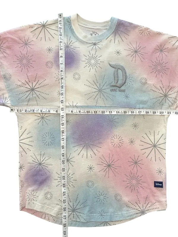 Mickey & Friends 100 yr Anniversary Pastel tie dye Disneyland spirit jersey XS - Image 16
