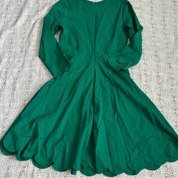 Lulu’s Cumulonimbus Clouds Dark Green Skater Dress - Image 6