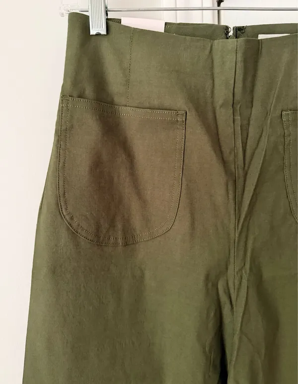 Anthropologie Maeve The Colette Ruffle-Hem Crop Wide-Leg Pants, Size 26 Tall - Image 6