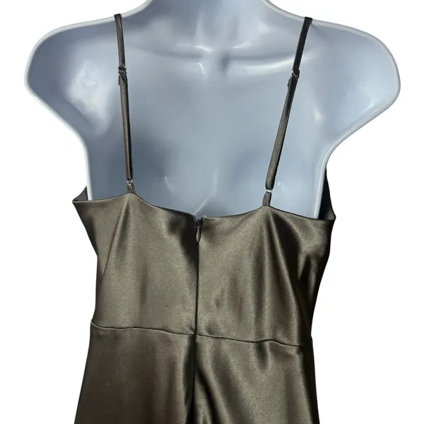 Birdy Grey Mai Dress In Shiny Satin Quartz Special Occasion Bridesmaid Event‎ M - Image 7