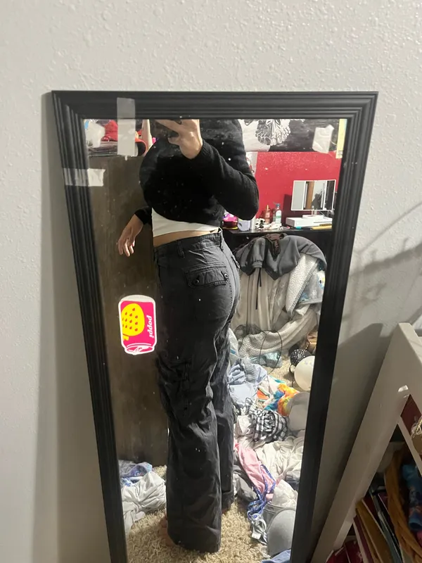 Dark Grey American Eagle Cargo Pants - Image 4