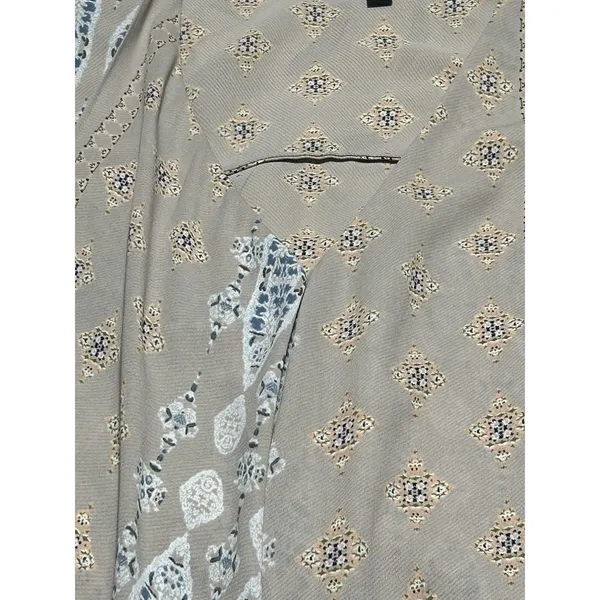 BCBG MaxAzria Kyndal XXS High-Low Maxi Dress Tapestry Long Sleeve Designer Boho - Image 11