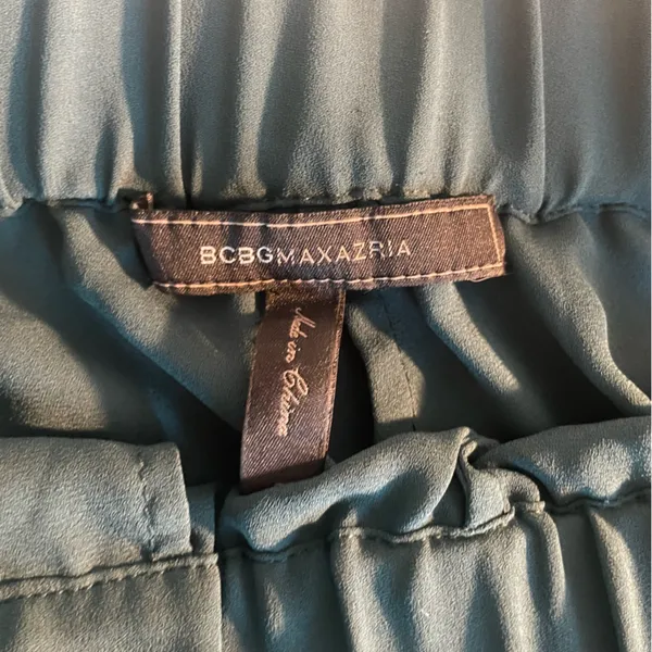 BCBGMaxAzria Dark Green High-Waist Shorts, small - Image 5