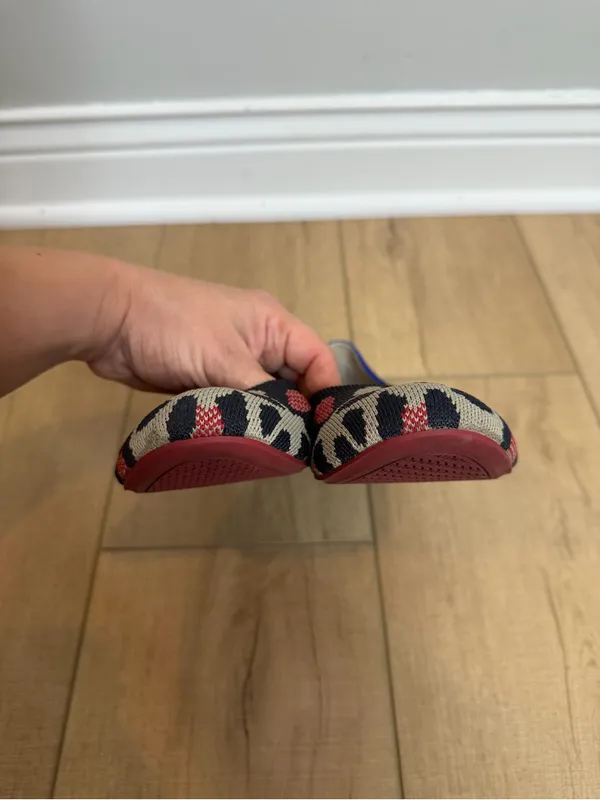 Rothy’s The Flat Red Cat Blue Halo Ballet Flats Women’s 8.5 EU 39 Animal Print - Image 5