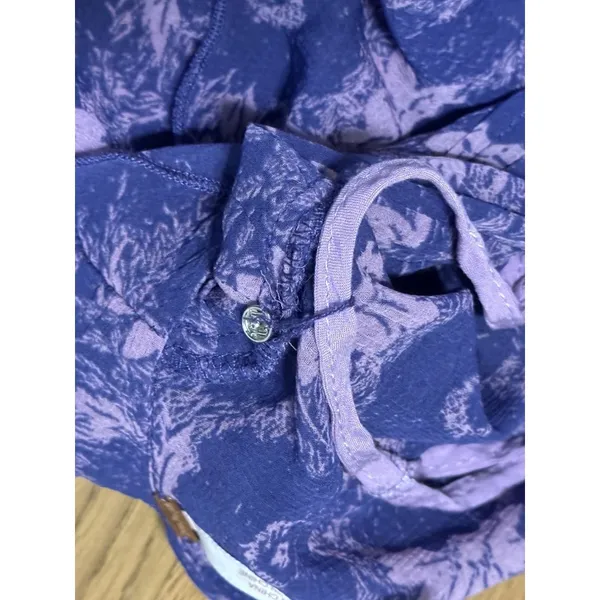 Free people These‎ Dreams Mini Dress Violet Floral Cottagecore Boho Tunic M - Image 13