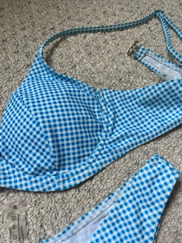 Blue and white gingham bikini SHEIN - Image 4