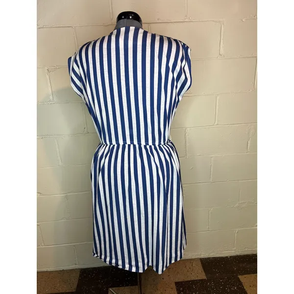 dress knit striped blue white - Image 6