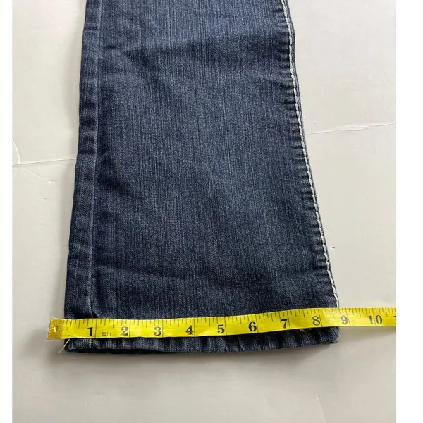 Miss Chic Women's Blue Denim Low-Rise Bootcut Jeans Size 9 - Image 10