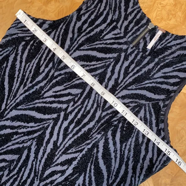 Free People Movement Zebra Print Chenille Textured Drop Waist Mini Dress Si… - Image 5