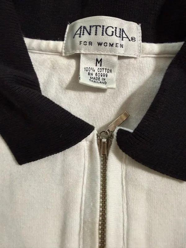 Women’s Vintage San Antonio Spurs Antigua Sleeveless Polo Tank Top - Image 4