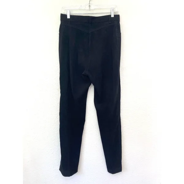 Vintage 80's Soffia Retro Grunge Punk High Rise Tapered Straight Leg Black Pants - Image 2