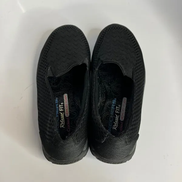 Skechers Reggae fest willow slip on shoes black flats women's size‎ 5.5 casual - Image 5