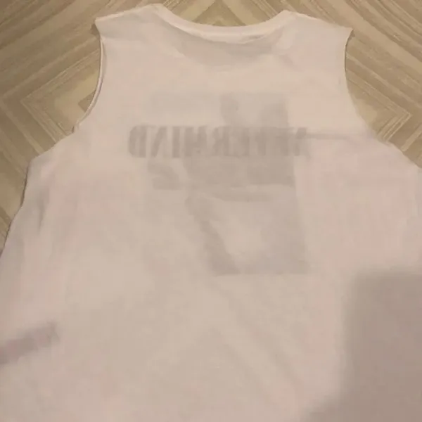 Chrldr “Nevermind” w. Palm Tree White Tank Top - Size S - Image 7