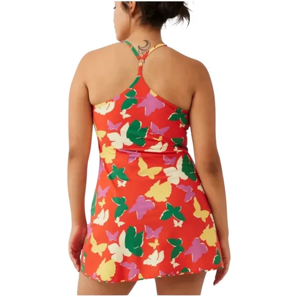 Outdoor Voices Exercise Dress butterfly print red XS shorts tennis Racerback - Image 3