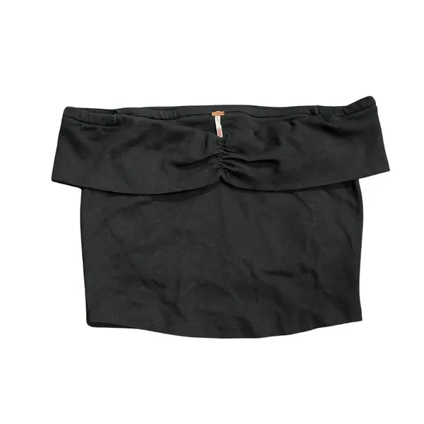 Free People Cooler in Capri Set Off the Shoulder Top Black Elastic Skirt Small - Image 6