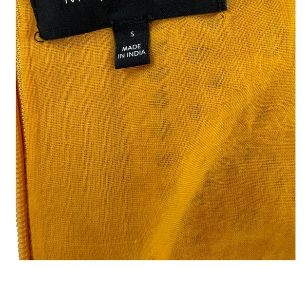 Majorelle Mara Eyelet Ruffle Mini Dress Mustard Yellow Tie Strap Size‎ Small - Image 13