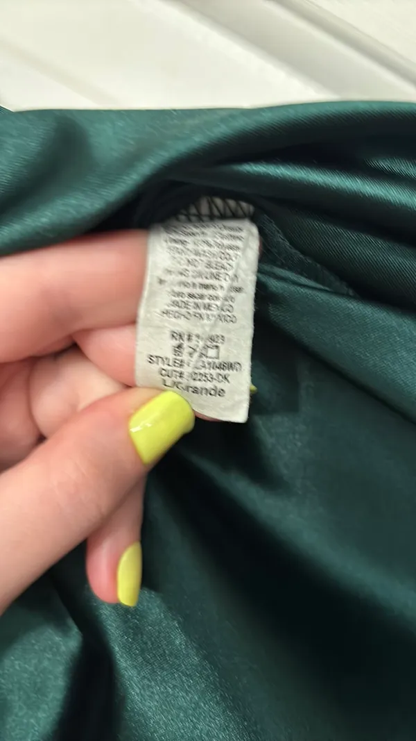 Windsor Ball Gown Prom Dress Satin Emerald Green - Image 8