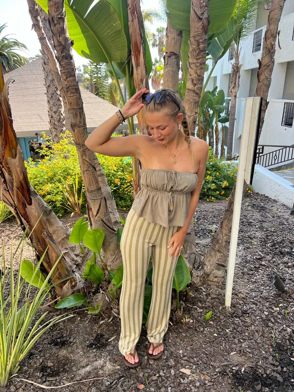 Striped pants Green Size XS - Image 3