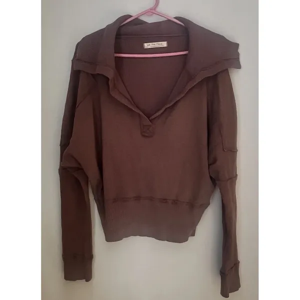 Free People Not So Ordinary Washed Hoodie Pullover Shirt Size S‎ - Image 3
