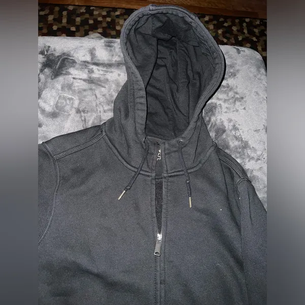 Carhartt Women’s Relaxed Fit Midweight Full Zip Hooded Sweatshirt in Black XL - Image 4